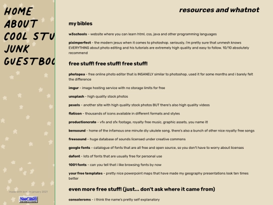 resources screenshot