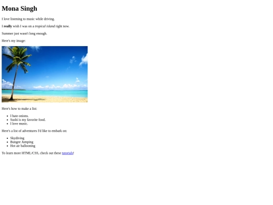 index screenshot