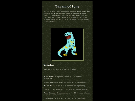 rpgs/KillSec/KS_TyrannoClone screenshot