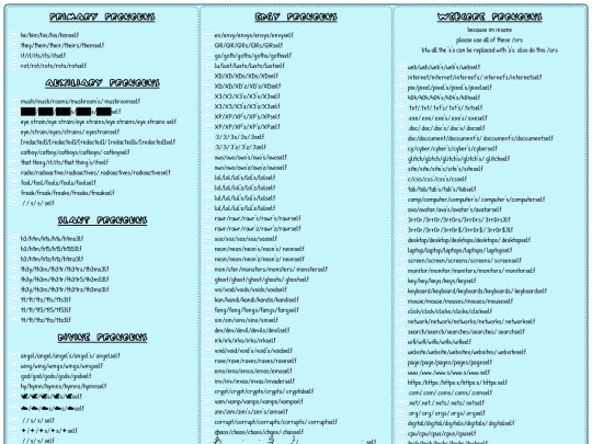 pronoun_hoard screenshot