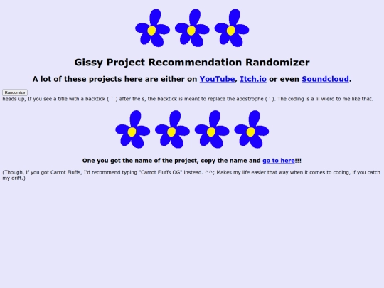 Gissy_Project_Recommendation_Randomizer screenshot