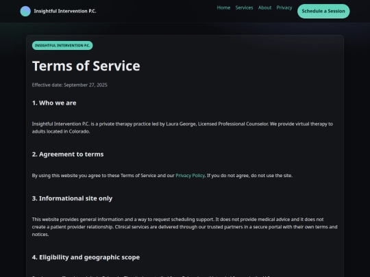 terms screenshot
