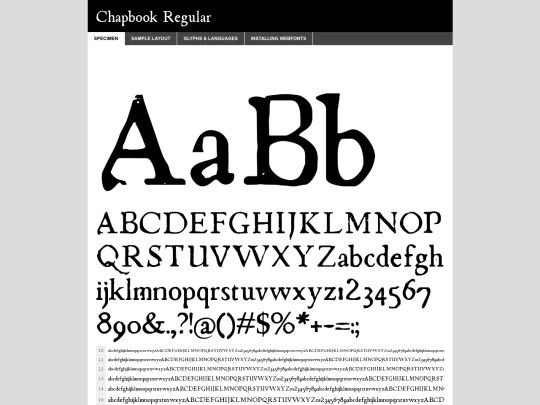 Fonts/webfontkit-20241207-195615/chapbook-regular-demo screenshot