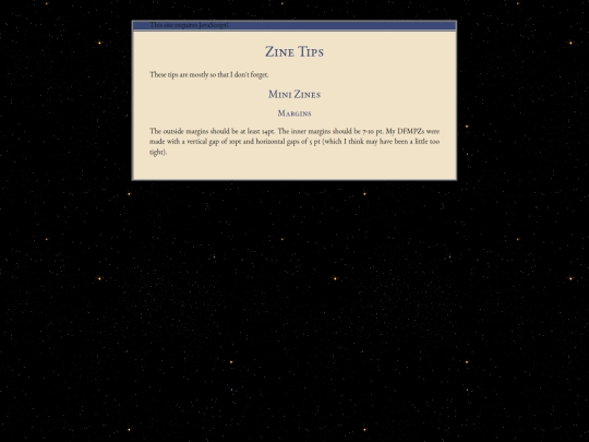 zine/zine-tips screenshot