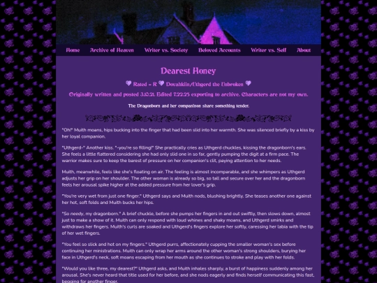 fanfic/dearesthoney screenshot