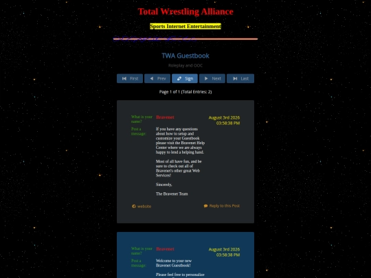 twaguestbook screenshot