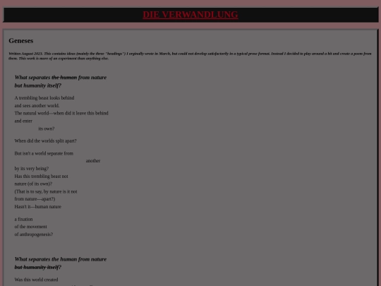 writings/geneses screenshot
