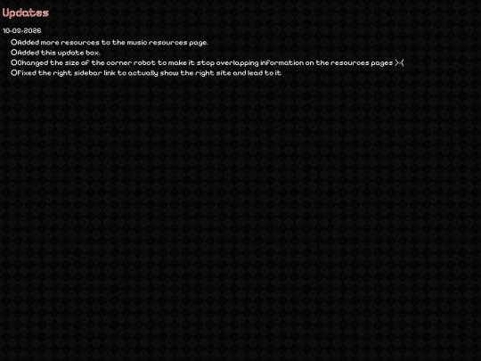 updates screenshot