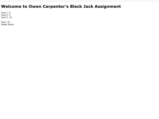 Black Jack Assignment/BlackJack screenshot