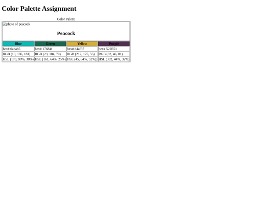 OwenCarpenterColorPalatteAssignment screenshot