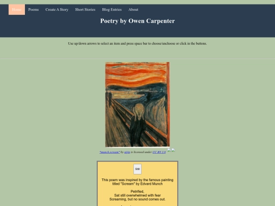 Practice and Stuff/RevealPoems screenshot