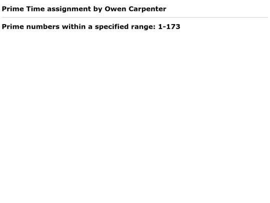 Prime Time Assignment/PrimeTimeAssignment screenshot