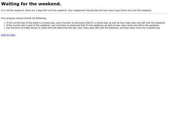 Waiting for the Weekend/DraftWaitingForWeekend screenshot