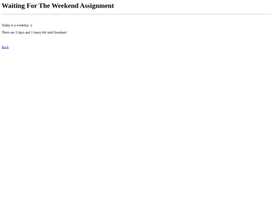 Waiting for the Weekend/again screenshot