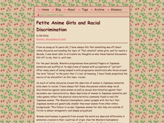posts/2026-05-28-Petite-Anime-Girls-and-Racial-Discrimination screenshot