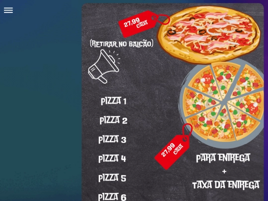 Pizza/cardapio/cardapio screenshot