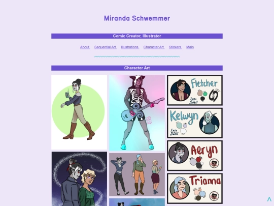 portfolio/characters screenshot