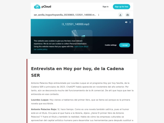 entrevista/cadenaserprimerlibro screenshot