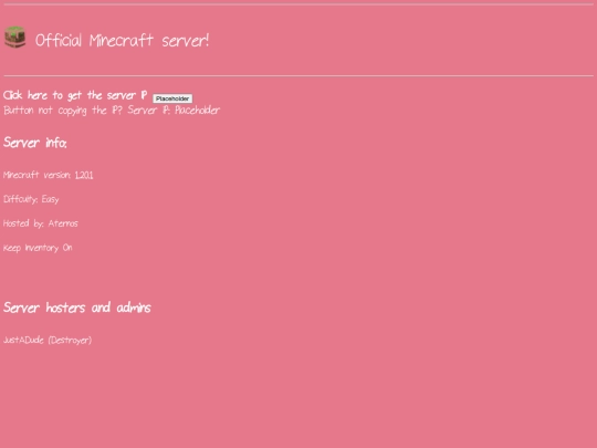 MinecraftServer screenshot