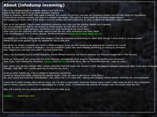info screenshot