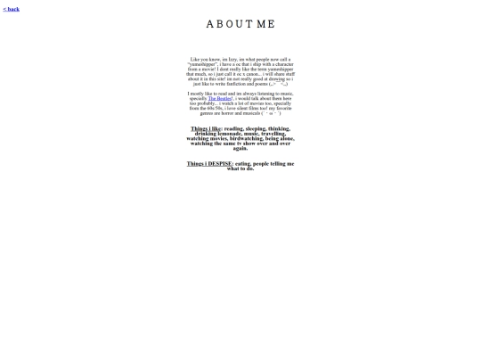 aboutme screenshot