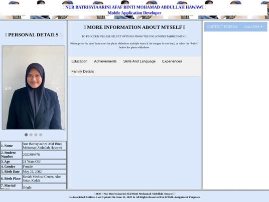 RESUMEBYARINI screenshot