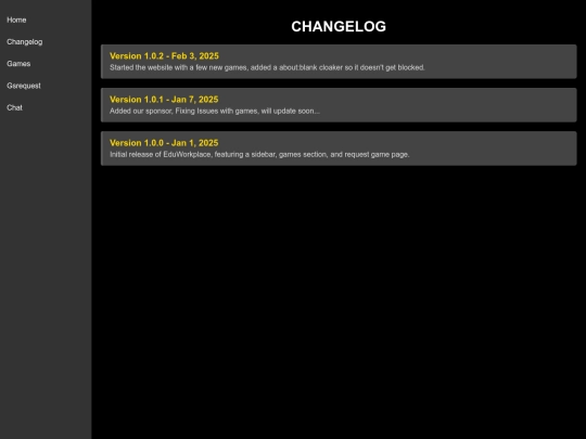 changelog screenshot