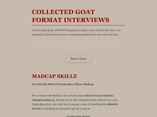 collected/goat-format-interviews screenshot