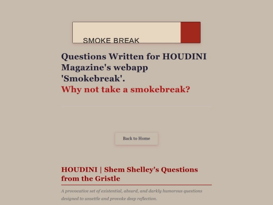 collected/smokebreak-questions screenshot