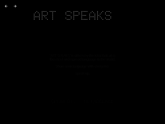 Net_Art_Proposta/ARTSPEAKS screenshot