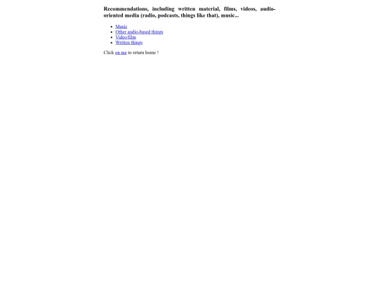 recommendations screenshot