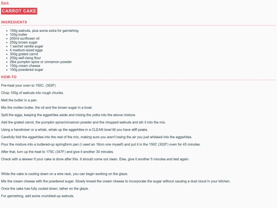 recipes/carrot-cake screenshot