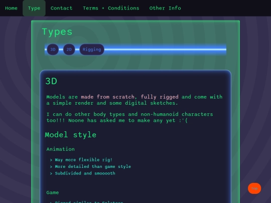 types screenshot