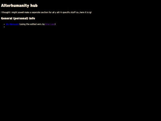 home/wanderingthoughts/alterhumanity screenshot
