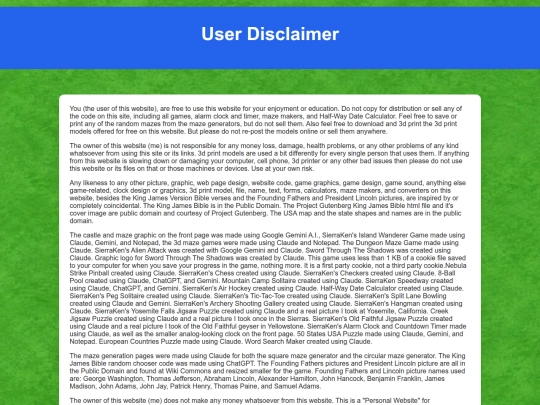 disclaimer screenshot