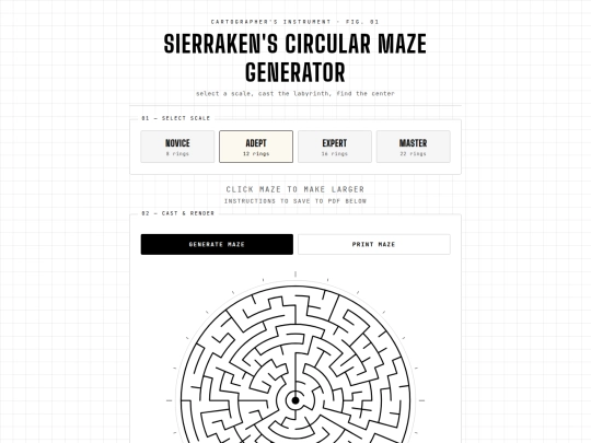 radial-maze-generator screenshot