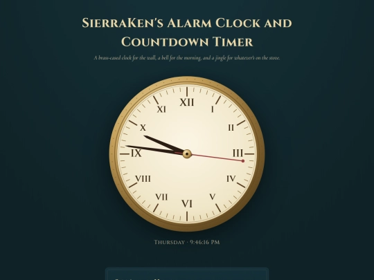 sierraken-alarm-clock screenshot