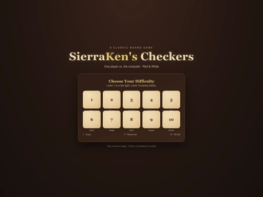 sierrakens-checkers screenshot