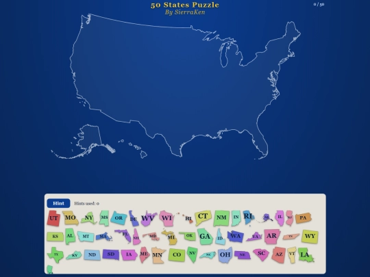 usa-states-puzzle screenshot