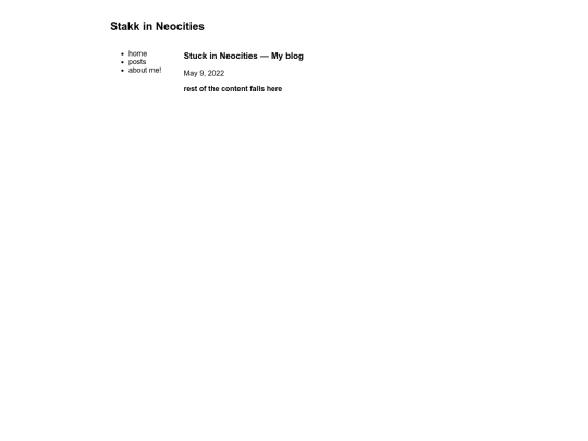 blog/stuck-in-neocities screenshot
