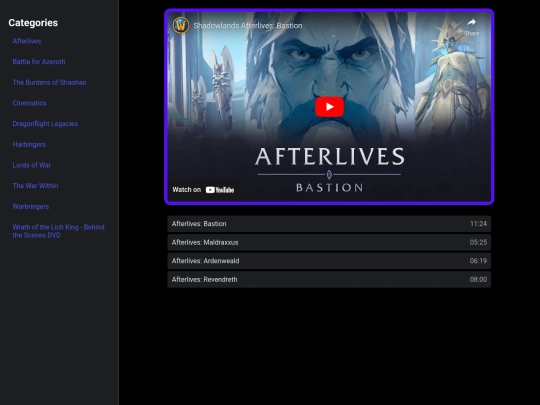Videos screenshot