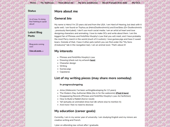 page/aboutme screenshot