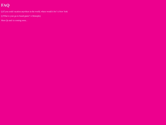 FAQ screenshot