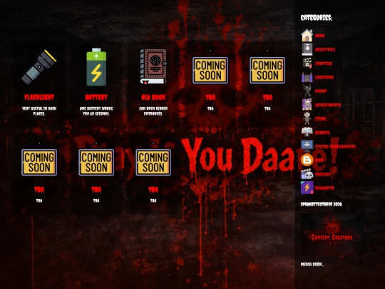 items screenshot