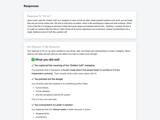 Rresponse screenshot