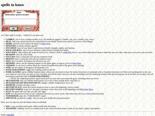 taskmaker/spells screenshot