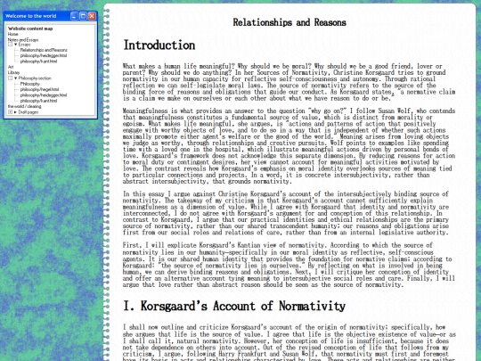 essays/rr screenshot