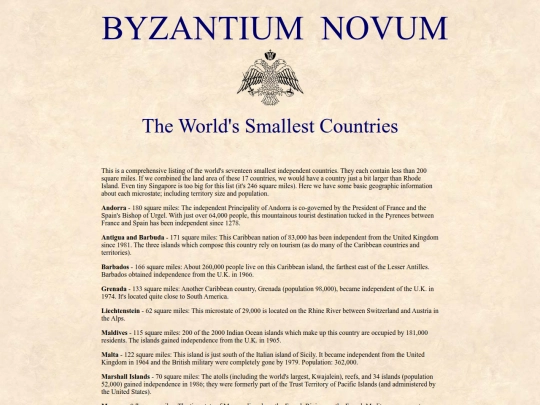 smallestcountries screenshot