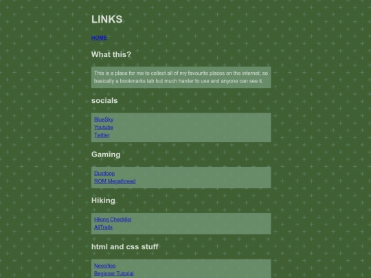 links screenshot