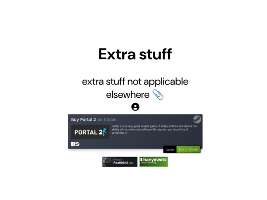 extras screenshot